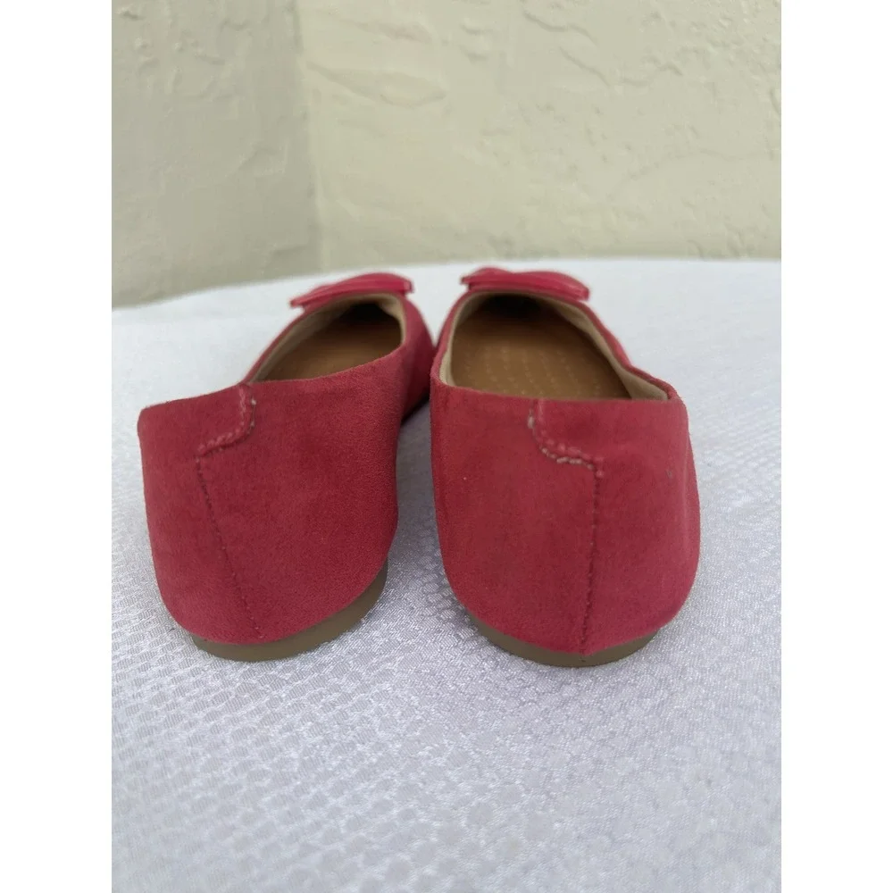 Pe Vermelho Magenta Pink Pointed Toe Buckle Flats Shoes Made in Brazil Size 8